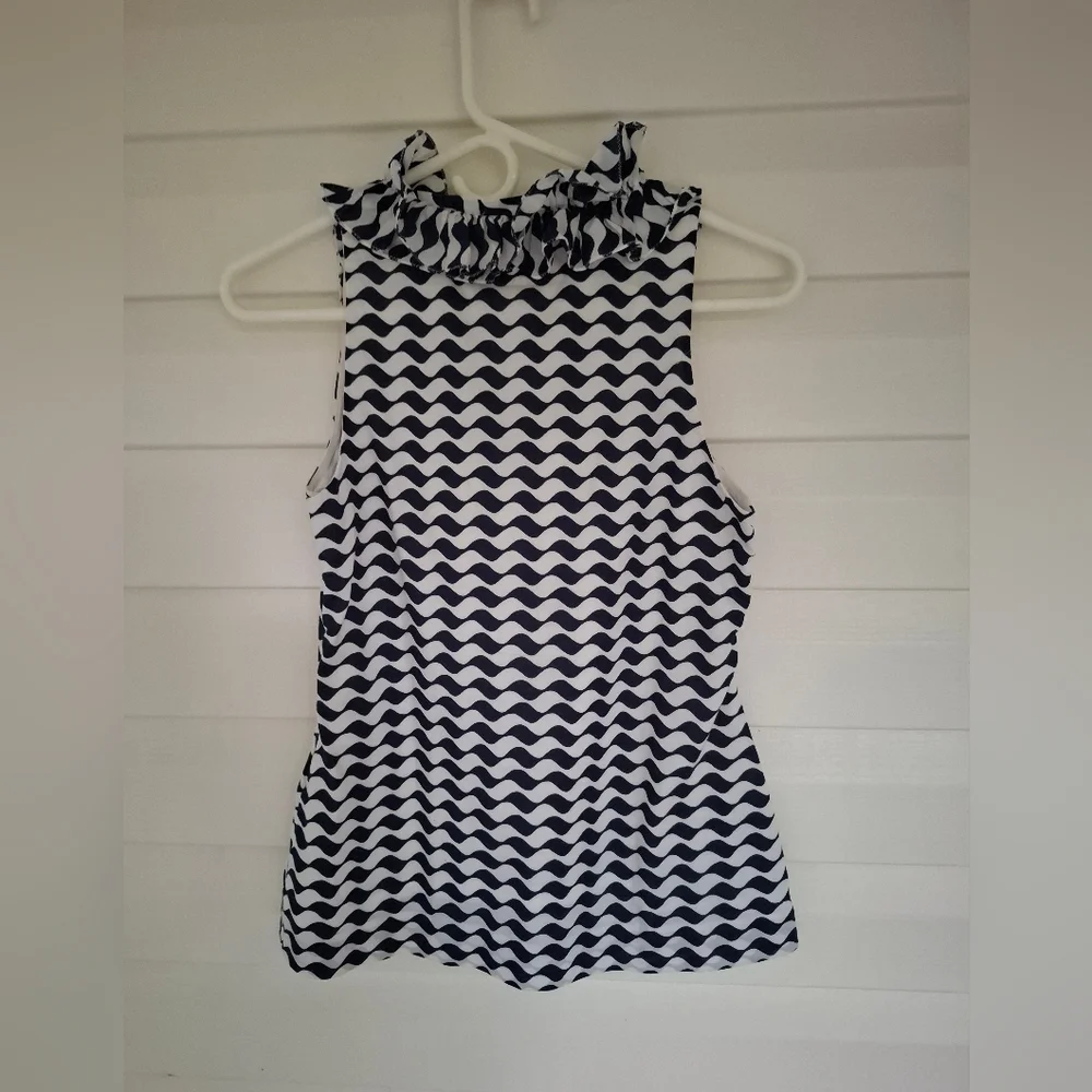 Kate Spade New York Aubrey Sleeveless Ruffle Blouse Size XS